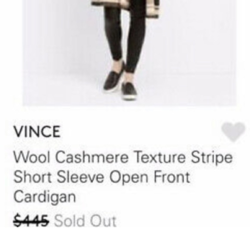 Vince Black and Tan Striped Cardigan Kimono S - Picture 5 of 9